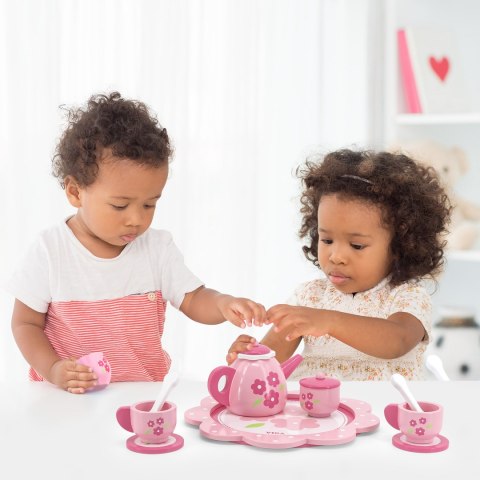 Viga Toys VIGA Zestaw Serwis do Herbaty i Kawy na Tacy 12 el.
