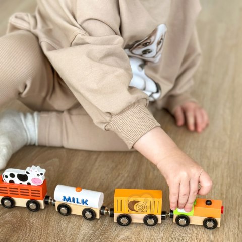 Viga Toys VIGA Zestaw akcesoriów do kolejki - pociąg rolniczy