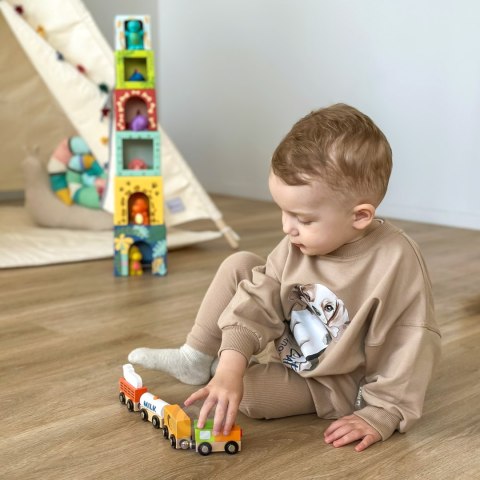 Viga Toys VIGA Zestaw akcesoriów do kolejki - pociąg rolniczy