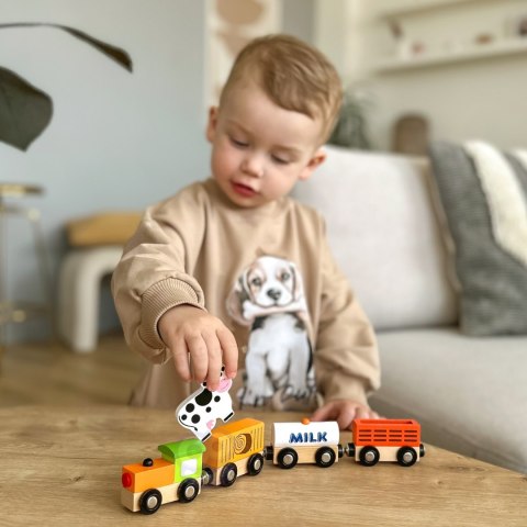 Viga Toys VIGA Zestaw akcesoriów do kolejki - pociąg rolniczy