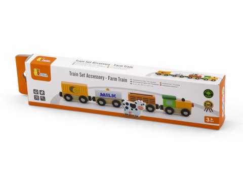 Viga Toys VIGA Zestaw akcesoriów do kolejki - pociąg rolniczy