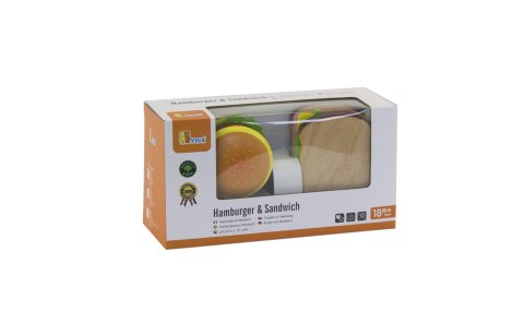 Viga Toys Viga Zestaw Do Krojenia Hamburger i Kanapka