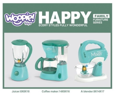 Woopie WOOPIE Zestaw AGD dla Dzieci 3w1 Mikser Blender Robot Kuchenny