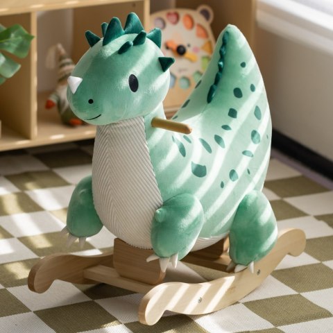 Classic World CLASSIC WORLD Miękki Pluszowo-Drewniany Bujak Dinozaur na Biegunach