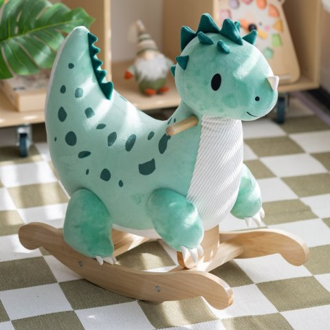Classic World CLASSIC WORLD Miękki Pluszowo-Drewniany Bujak Dinozaur na Biegunach