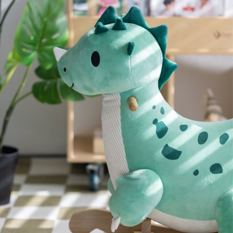 Classic World CLASSIC WORLD Miękki Pluszowo-Drewniany Bujak Dinozaur na Biegunach