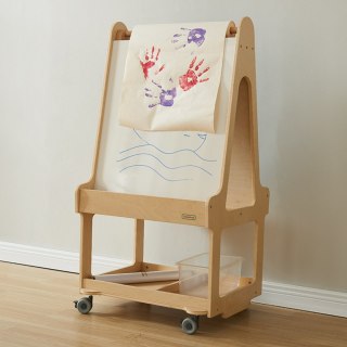 Masterkidz MASTERKIDZ Tablica Dwustronna Suchościeralna Sztaluga 3w1 Na Kółkach