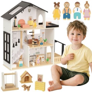 Tooky Toy TOOKY TOY Drewniana Rezydencja dla Lalek 25 Elementów