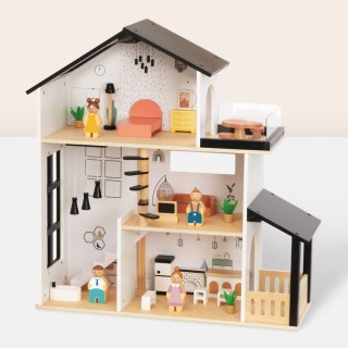 Tooky Toy TOOKY TOY Drewniana Rezydencja dla Lalek 25 Elementów