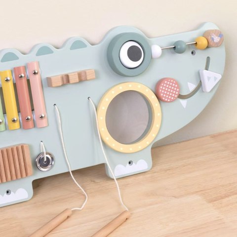 Tooky Toy TOOKY TOY Drewniana Tablica Manipulacyjna Krokodyl 3 el.