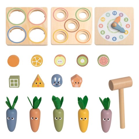 Tooky Toy TOOKY TOY Drewniana Wiosenna Kostka Edukacyjna 5w1