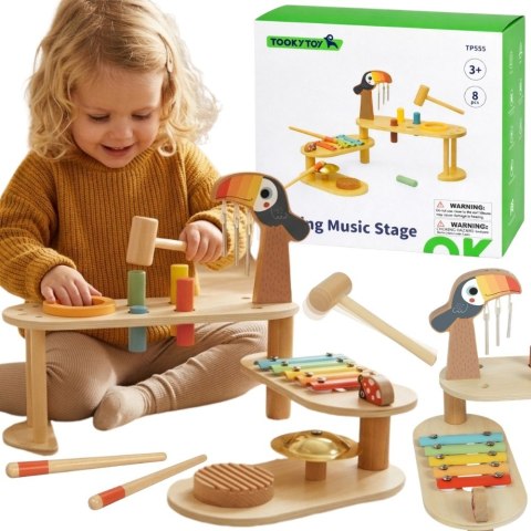 Tooky Toy TOOKY TOY Edukacyjny Stolik Muzyczny -Tukan