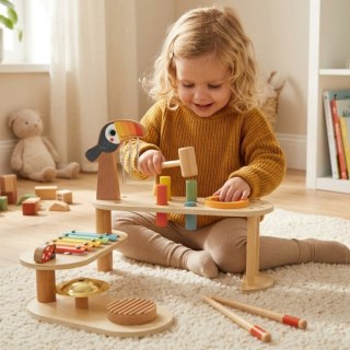 Tooky Toy TOOKY TOY Edukacyjny Stolik Muzyczny -Tukan