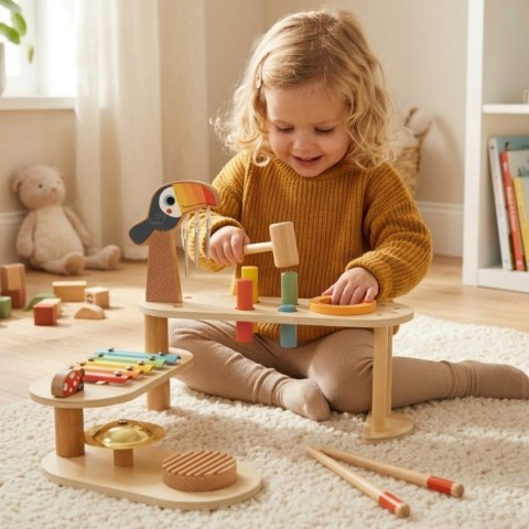 Tooky Toy TOOKY TOY Edukacyjny Stolik Muzyczny -Tukan