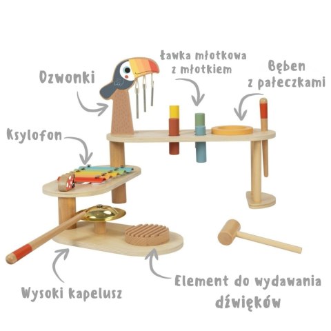 Tooky Toy TOOKY TOY Edukacyjny Stolik Muzyczny -Tukan
