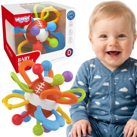 Woopie Baby WOOPIE BABY Grzechotka Gryzak Sensoryczny Piłka dla Niemowląt Edukacyjna 0+ Miękka
