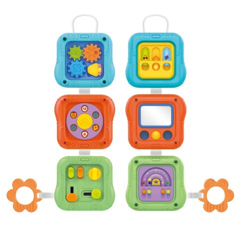 Woopie Baby WOOPIE BABY Kostka Sensoryczna Manipulacyjna 6w1 Edukacyjna Zabawka Interaktywna