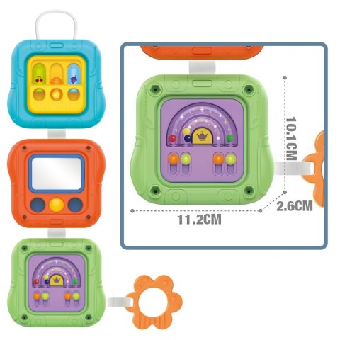 Woopie Baby WOOPIE BABY Kostka Sensoryczna Manipulacyjna 6w1 Edukacyjna Zabawka Interaktywna