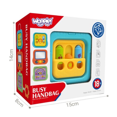 Woopie Baby WOOPIE BABY Kostka Sensoryczna Manipulacyjna 6w1 Edukacyjna Zabawka Interaktywna
