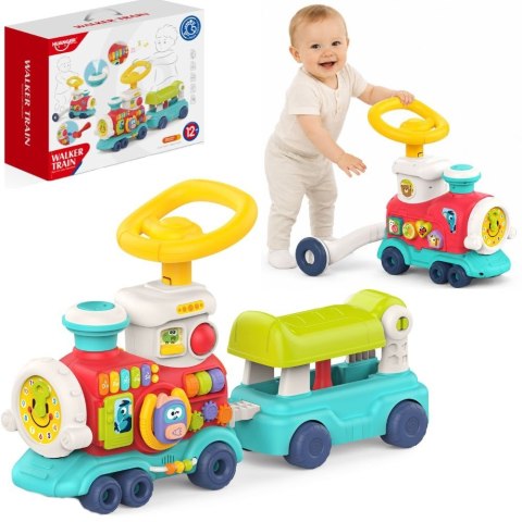 Woopie Baby WOOPIE BABY Lokomotywa Pchacz Jeździk 2w1 Interaktywny Pociąg