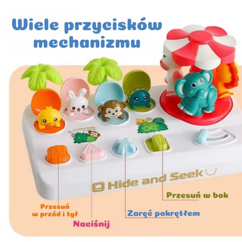 Woopie Baby WOOPIE BABY Wyskakujące Zwierzątka Pop Up Karuzela Zabawka Interaktywna