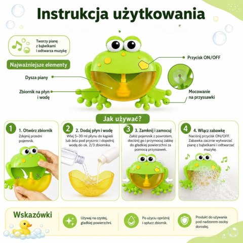 Woopie Baby WOOPIE BABY Zabawka do Kąpieli Żaba do Robienia Piany z Melodią