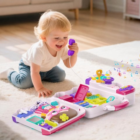 Woopie Baby WOOPIE Interaktywna Tablica Manipulacyjna Busy Car Walizka 3w1 Dźwięk Światło