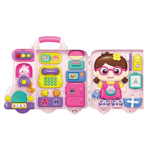 Woopie Baby WOOPIE Interaktywna Tablica Manipulacyjna Busy Car Walizka 3w1 Dźwięk Światło
