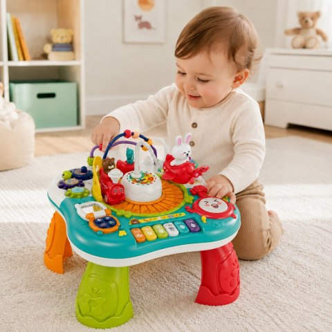 Woopie WOOPIE BABY Stolik Edukacyjny Interaktywny 2w1 Pianinko Dźwięki