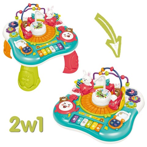 Woopie WOOPIE BABY Stolik Edukacyjny Interaktywny 2w1 Pianinko Dźwięki