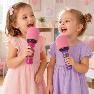 Woopie WOOPIE Bezprzewodowy Mikrofon Do Karaoke Z Głośnikiem BT LED Różowy