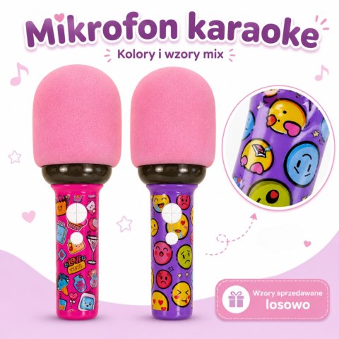 Woopie WOOPIE Bezprzewodowy Mikrofon Do Karaoke Z Głośnikiem BT LED Różowy
