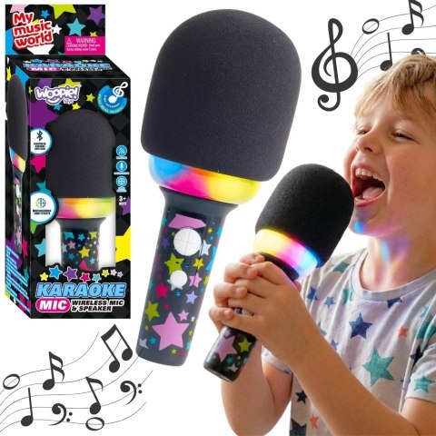 Woopie WOOPIE Bezprzewodowy Mikrofon Do Karaoke Z Głośnikiem Czarny BT
