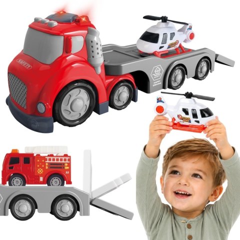 Woopie WOOPIE Czerwona Laweta Straży Pożarnej City Truck Efekty Dźwiękowe i Świetlne