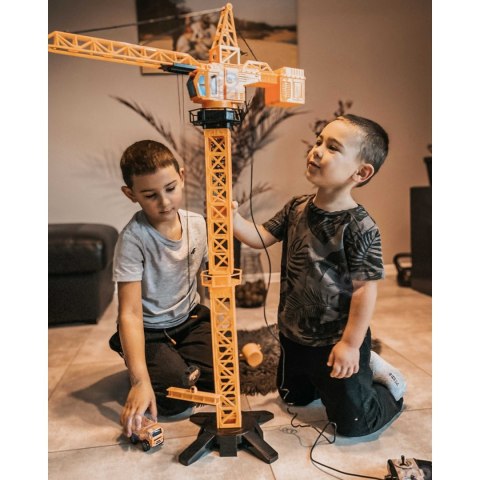 Woopie WOOPIE Dźwig Żuraw Zdalnie Sterowany 103 cm R/C Ciężarówka Koparka + 4 Akc.