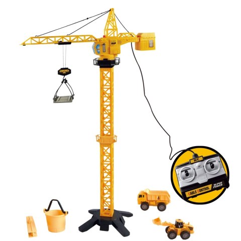 Woopie WOOPIE Dźwig Żuraw Zdalnie Sterowany 103 cm R/C Ciężarówka Koparka + 4 Akc.