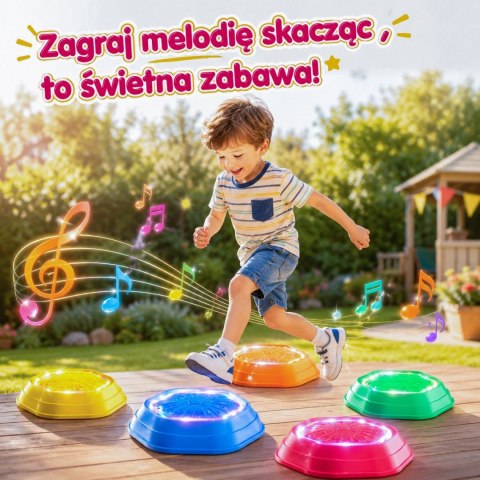 Woopie WOOPIE Kamienie Równoważne Interaktywne z Dźwiękiem i Światłem 5 el.