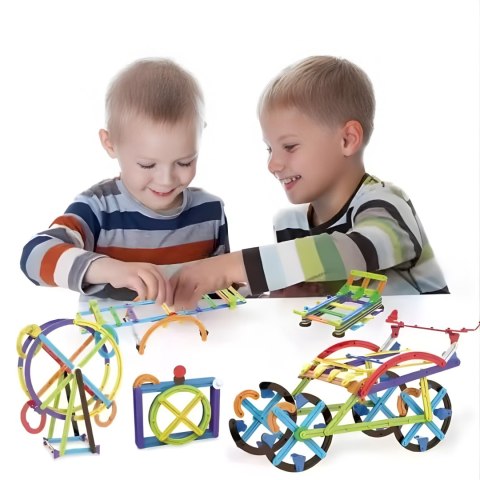 Woopie WOOPIE Klocki Konstrukcyjne Matematyczne 3D Edukacyjne 155 el.