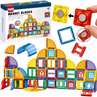 Woopie WOOPIE Klocki Magnetyczne Konstrukcyjne 3D Zestaw Edukacyjny Zamek 100el.