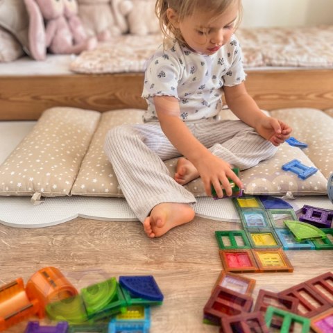 Woopie WOOPIE Klocki Magnetyczne Konstrukcyjne 3D Zestaw Edukacyjny Zamek 100el.