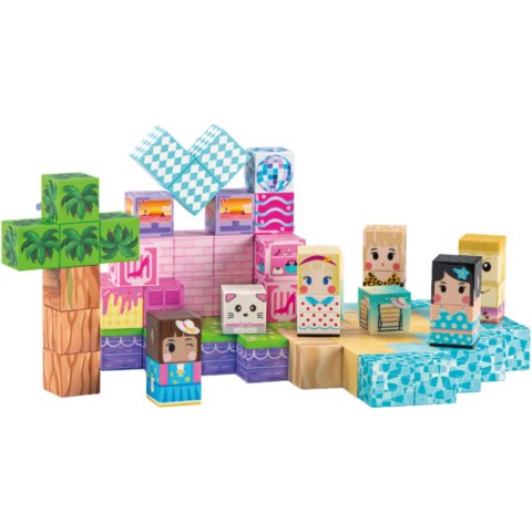 Woopie WOOPIE Klocki Magnetyczne Sześciany Magnesy 86el 3D Edukacyjne Układanka Zestaw Montessori dla Dzieci 3+
