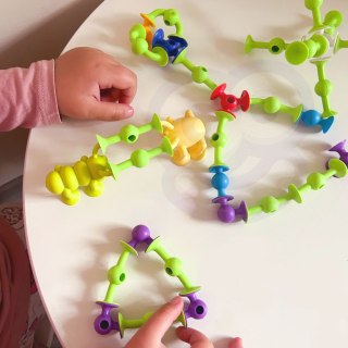 Woopie WOOPIE Klocki Przyssawki Zwariowane Zwierzaki 3D - Edukacyjny Zestaw Konstrukcyjny