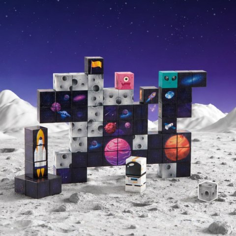 Woopie WOOPIE Magnetyczne Kostki Konstrukcyjne Kosmos 74 el.