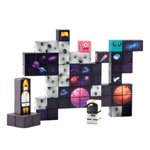 Woopie WOOPIE Magnetyczne Kostki Konstrukcyjne Kosmos 74 el.