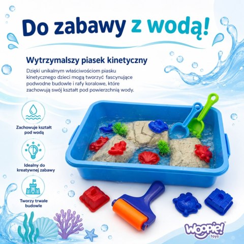 Woopie WOOPIE Piasek Kinetyczny do Wody Zestaw Walizka 18el