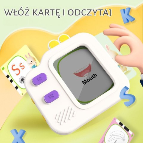 Woopie WOOPIE Tablet Graficzny Znikopis do Nauki Rysowania i Angielskiego Czytnik Kart 120 szt.