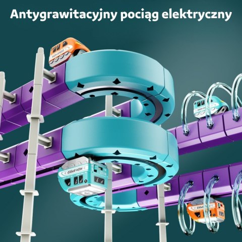 Woopie WOOPIE Zestaw Konstrukcyjny Magnetyczny Tor Kolejowy z Efektem Przyciągania 38 el.