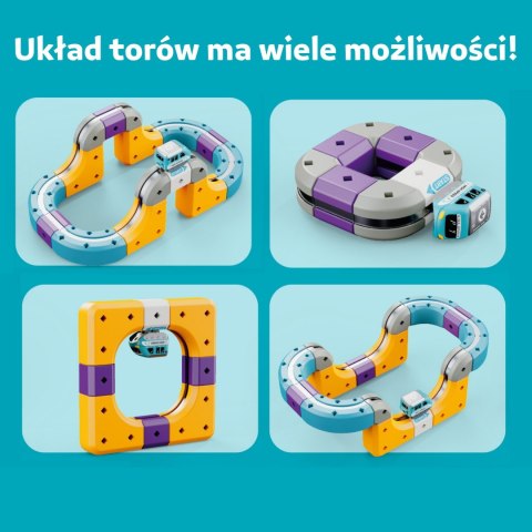 Woopie WOOPIE Zestaw Konstrukcyjny Magnetyczny Tor Kolejowy z Efektem Przyciągania 38 el.