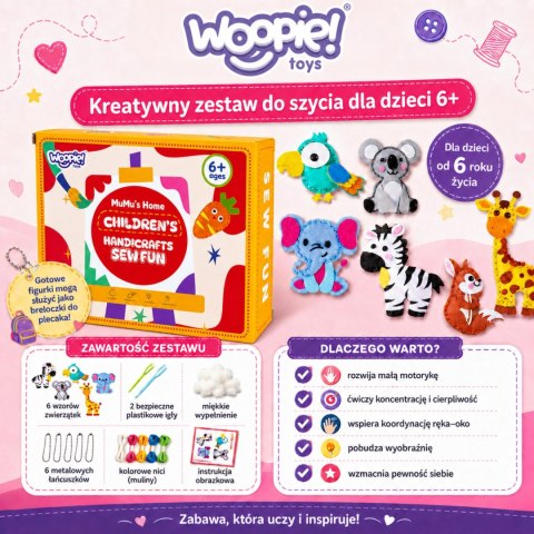 Woopie WOOPIE Zestaw do Szycia dla Dzieci Woopie Breloczki DIY Filc