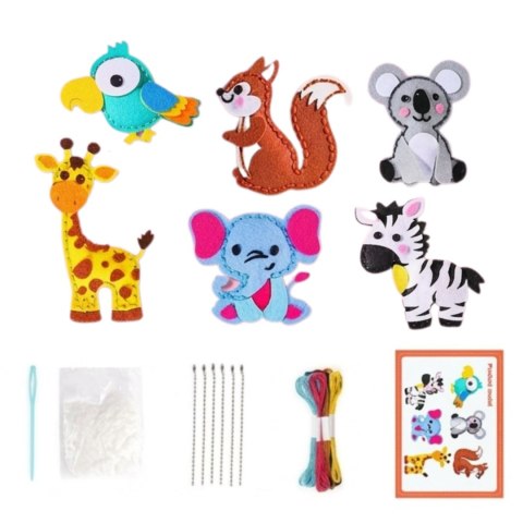 Woopie WOOPIE Zestaw do Szycia dla Dzieci Woopie Breloczki DIY Filc
